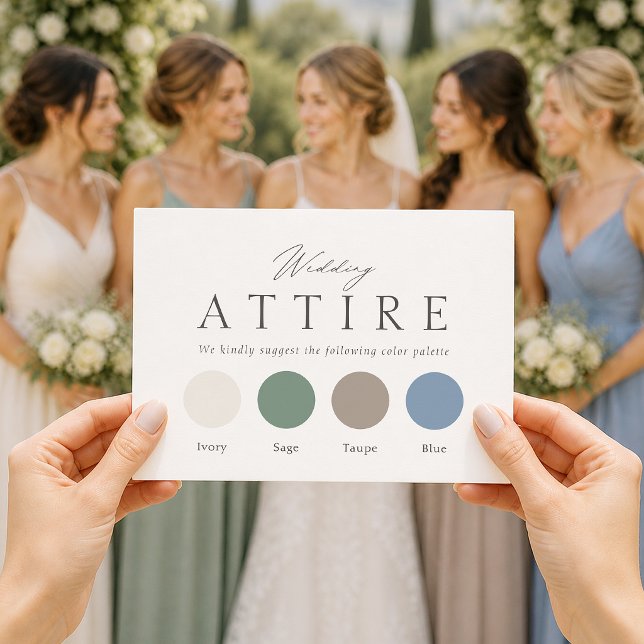 Sage Green Wedding Attire Card (Creator Uploaded)