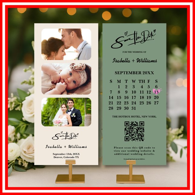Sage Green Wedding | Calendar QR Code (Creator Uploaded)