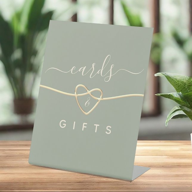 Sage Green Wedding Cards and Gifts Sign (Creator Uploaded)
