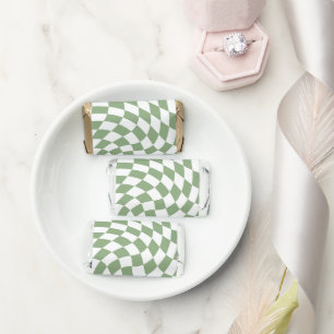 Sage Green Wedding Collection Check Checkered Hershey's Miniatures