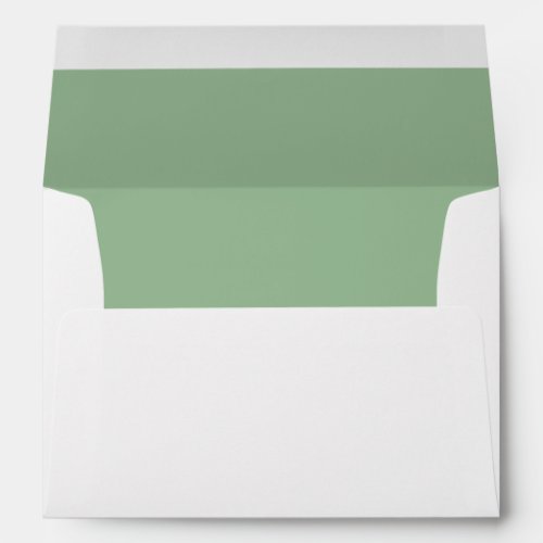 Sage Green Wedding Elegant Modern Return Address Envelope