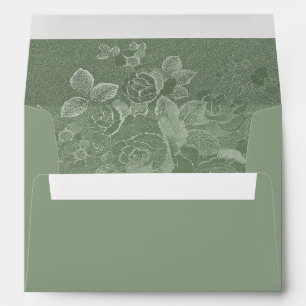Sage Green Wedding Envelope