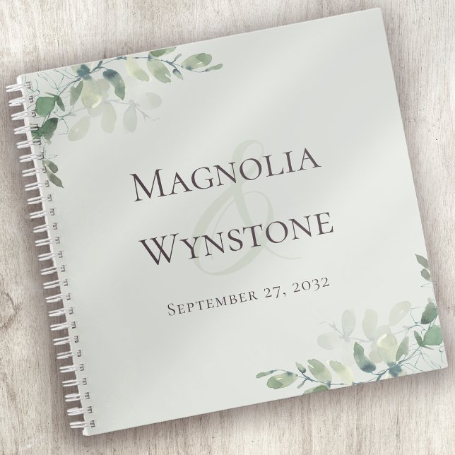 Sage Green Wedding Eucalyptus Greenery Guest Book (Creator Uploaded)