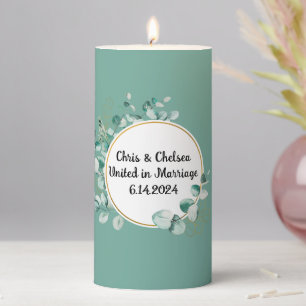 Sage Green Wedding / Event Pillar Candle