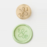 Sage Green wedding initials Wax Seal Stamp<br><div class="desc">Modern romantic wax looking wedding envelope seal . Please find more matching designs and variations from my "blissweddingpaperie" store. And feel free to contact me for further customization or matching items</div>