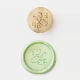 Sage Green wedding initials Wax Seal Stamp