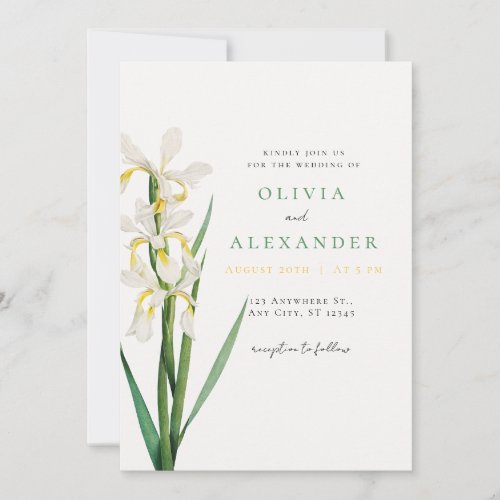 Sage Green Wedding Invitation