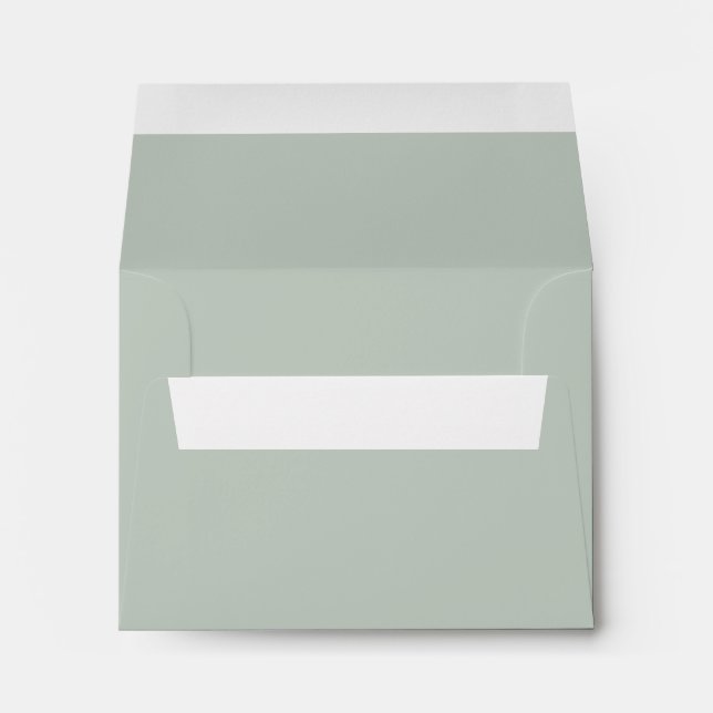 Sage Green Wedding Invitation Envelope (Back (Bottom))