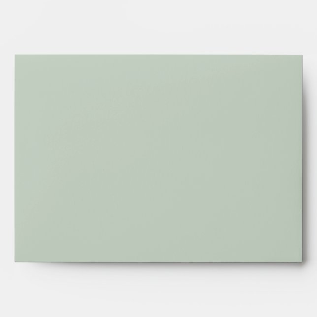 Sage Green Wedding Invitation Envelope (Front)