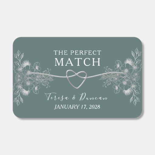 Sage Green Wedding Matchboxes Zazzle