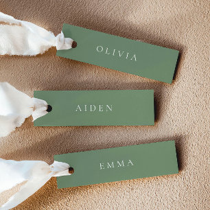 Sage Green Wedding Name Place Cards