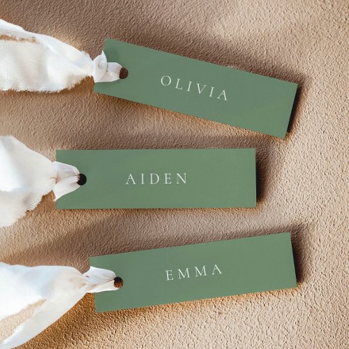 Sage Green Wedding Name Place Cards