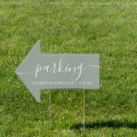 Sage Green Wedding Parking This Way Arrow Sign