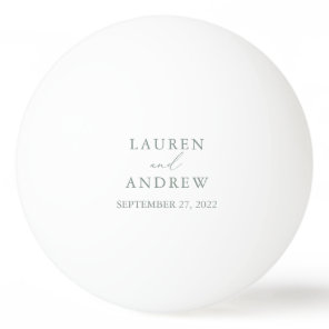 Sage Green Wedding Personalized Ping Pong Ball