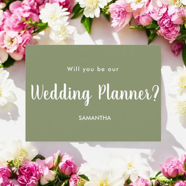 Sage Green Wedding Planner Proposal  Invitation (Creator Uploaded)