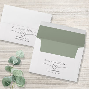 Solid Sage Green Succulents Wedding 5x7 Envelope  Succulent wedding,  Custom envelopes, 5x7 envelopes