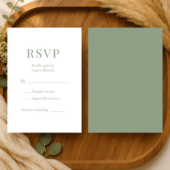 Sage Green Wedding RSVP  (Creator Uploaded)