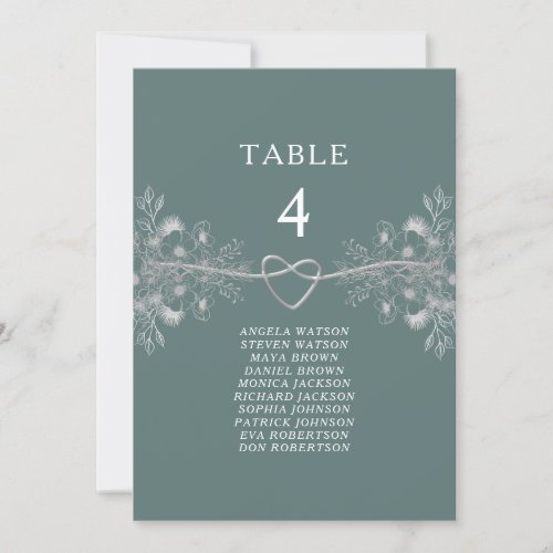 Sage Green Wedding Seating Chart