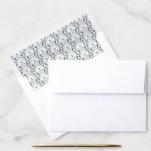 Sage Green Wedding Stationery Envelope Liner