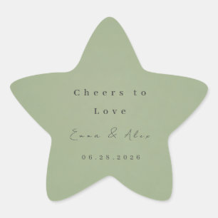 Sage Green Wedding Sticker