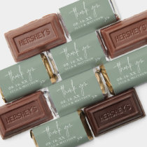 Sage Green Wedding Thank You Chocolate  Hershey's Miniatures