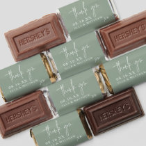 Sage Green Wedding Thank You Chocolate Hershey's Miniatures