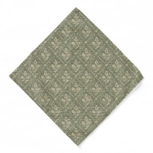 Sage Green Wedding Tie Luxury Jacquard Groomsmen Bandana