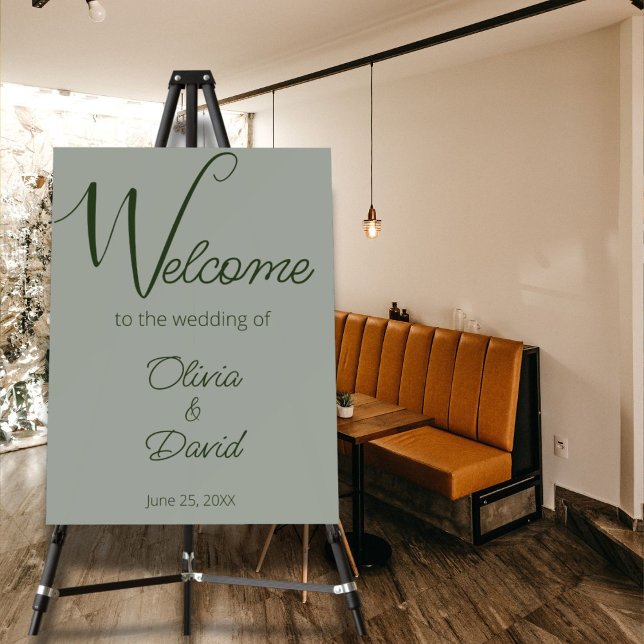 Sage Green Wedding Welcome Foam Board (Creator Uploaded)