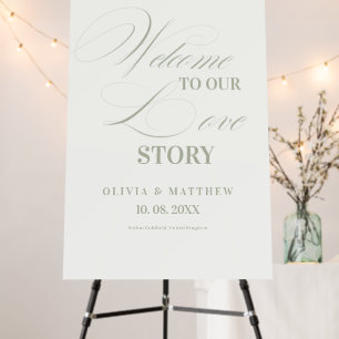 Sage Green Wedding Welcome Wedding Sign