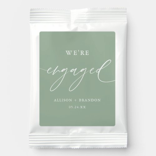 Sage Green Were Engaged Engagement Party Favors Lemonade Drink Mix