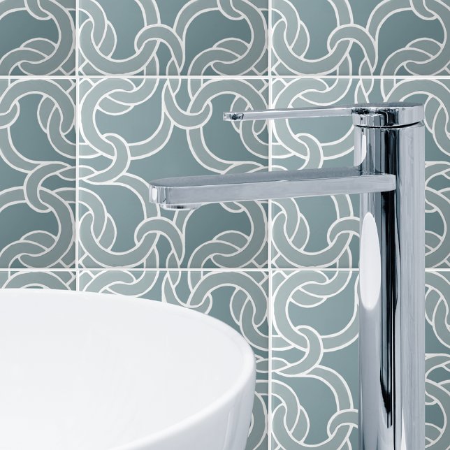 Sage Green White Celtic Knot Seamless Pattern Tile (Creator Uploaded)