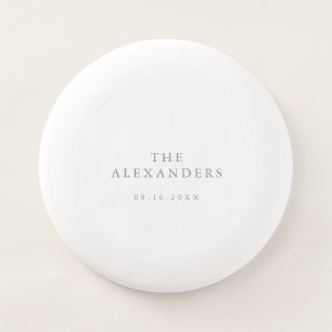 Sage Green & White Custom Wedding Personalized Wham-O Frisbee