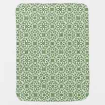 Sage Green White Geometric Seamless Pattern