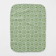 Sage Green White Geometric Seamless Pattern
