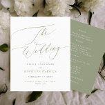 Sage Green White Modern Calligraphy Wedding<br><div class="desc">Part of a collection</div>