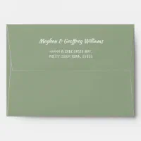 Solid Sage Green Succulents Wedding 5x7 Envelope  Succulent wedding,  Custom envelopes, 5x7 envelopes