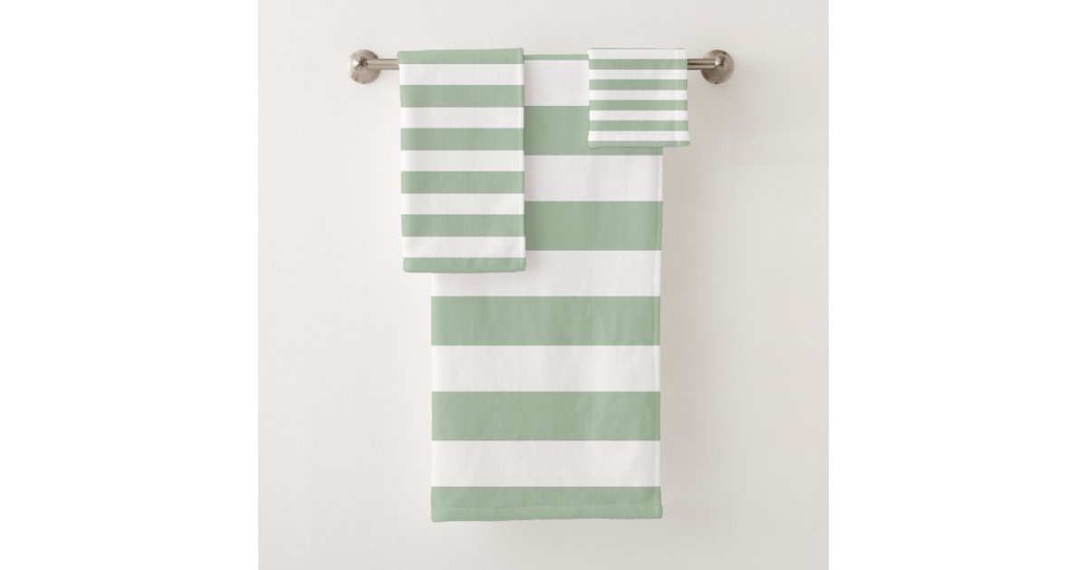 Set of 4 Sage Green and White Checkered Rectangular Dish Towels 28