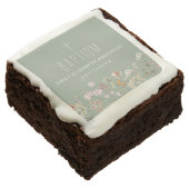 Sage Green Wildflower Baptism Garden In Bloom Brownie (Angled)