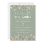 Sage Green Wildflower Bridal Shower Brunch Floral 