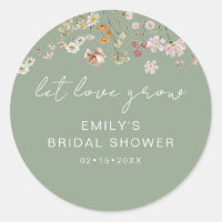 Sage Green Wildflower Bridal Shower Let Love Grow