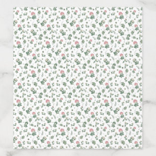 Sage Green Wildflower Folk Wedding Envelope Liner