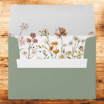 Sage Green Wildflower Garden Bridal Shower Envelope<br><div class="desc">Capture the essence of your Wildflower Garden Bridal Shower with our In Bloom Envelopes. Featuring a delightful wildflower design, these envelopes beautifully encapsulate the spirit of blossoming love celebrated during the event. The "In Bloom" garden theme adds a touch of natural beauty and romance to each envelope, creating a cohesive...</div>