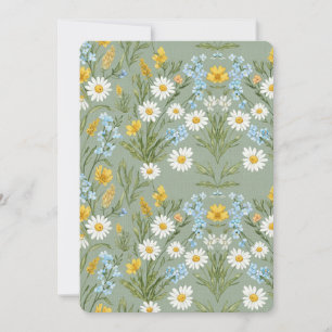 Sage Green Wildflower Holiday Card