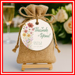 Sage Green Wildflower Wedding Thank You Favor Tags<br><div class="desc">Sage Green Wildflower Wedding Thank You Favor Tags | Rustic Botanical Floral Gift Tags Add a heartfelt, personalized touch to your wedding favors with our delightful Sage Green Wildflower Wedding Thank You Favor Tags! These exquisite tags feature delicate watercolor wildflowers and lush sage green greenery, creating a serene and sophisticated...</div>