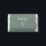 Sage Green Wildflower Wedding Thank You Hershey's Miniatures<br><div class="desc">Delight your guests with these charming Sage Green Wildflower Hershey Miniatures. Wrapped in a minimalist design featuring a delicate white wildflower vector on a soft sage green background, these sweet treats add a subtle touch of elegance to any wedding or event. Fully customizable to include your names or special message,...</div>