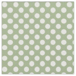 Sage Green with White Polka Dot Fabric