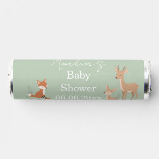 Sage Green Woodland Animal Baby Shower  Breath Savers® Mints