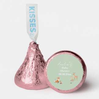 Sage Green Woodland Animal Baby Shower  Hershey®'s Kisses®