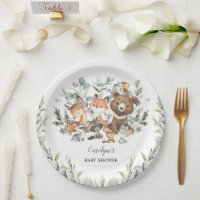 Sage Green Woodland Animals Eucalyptus Baby Shower