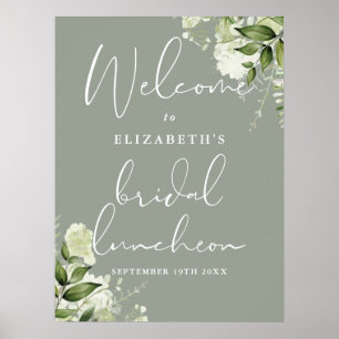 Sage Greenery Bridal Luncheon Welcome Sign